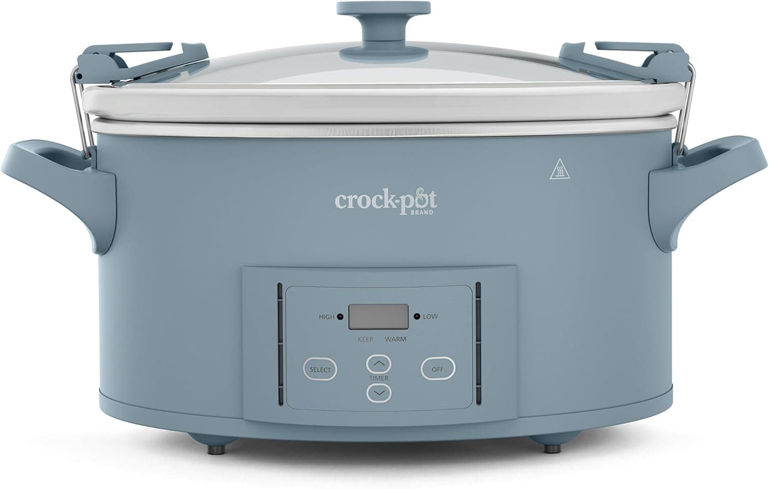 Crock-Pot Design Series 7-Quart Programmable Slow Cooker, Morning Haze Blue, product image supplied with the listing