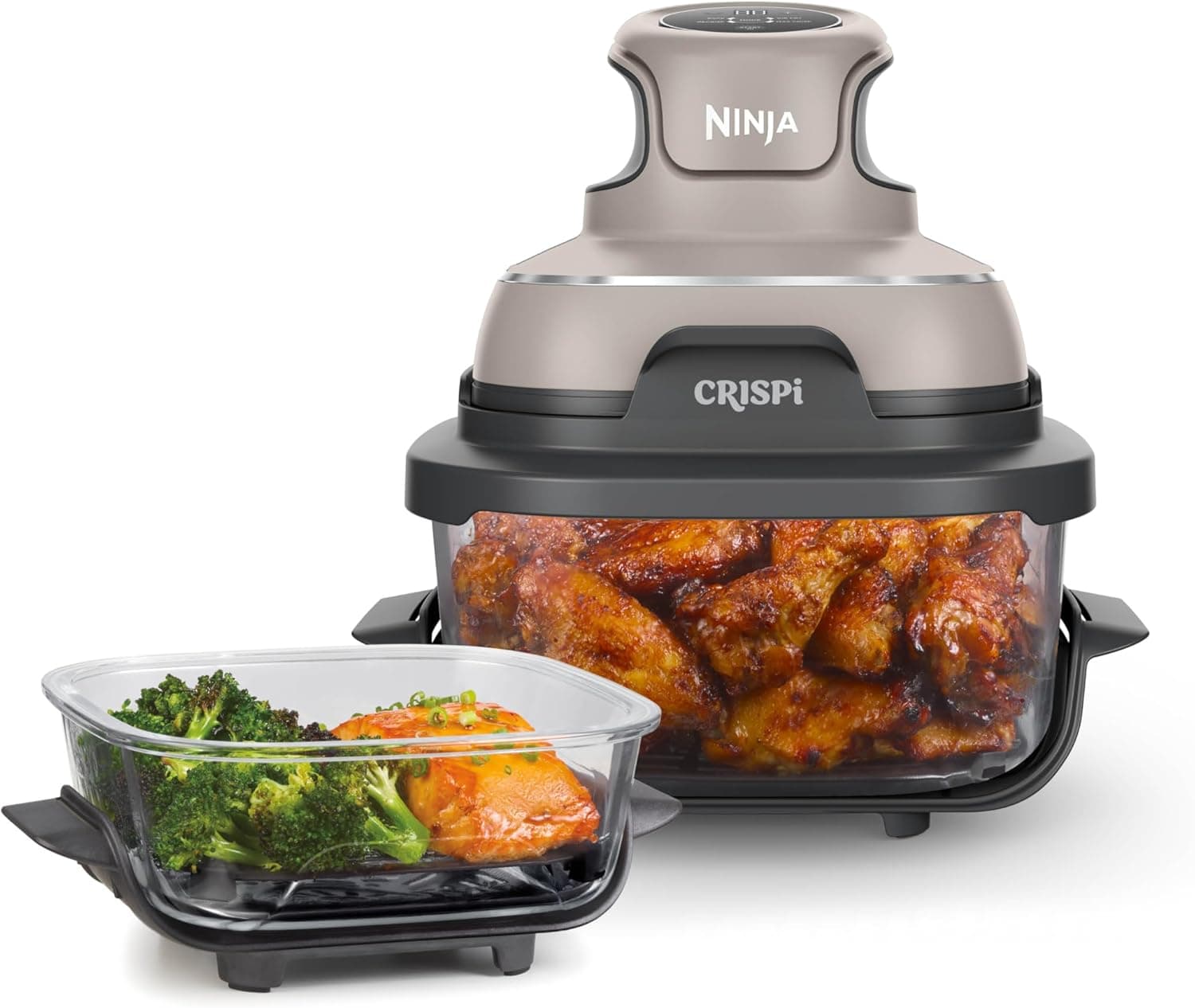 Ninja FN101ST Crispi Glass Air Fryer, 4-in-1, Stone, product image supplied with the listing