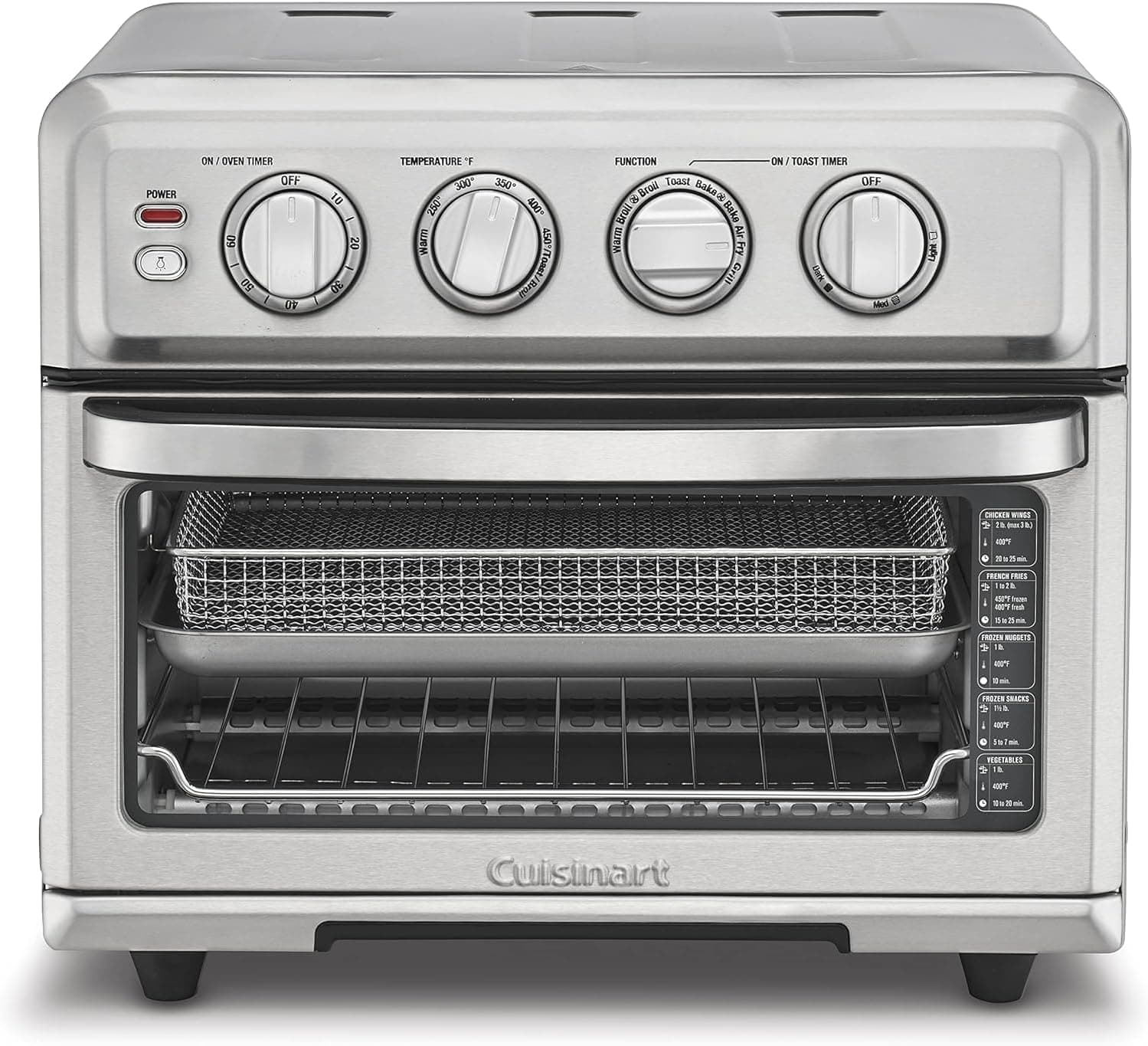 Cuisinart TOA-70NAS Air Fryer Toaster Oven, 8-in-1, Stainless Steel, product image supplied with the listing