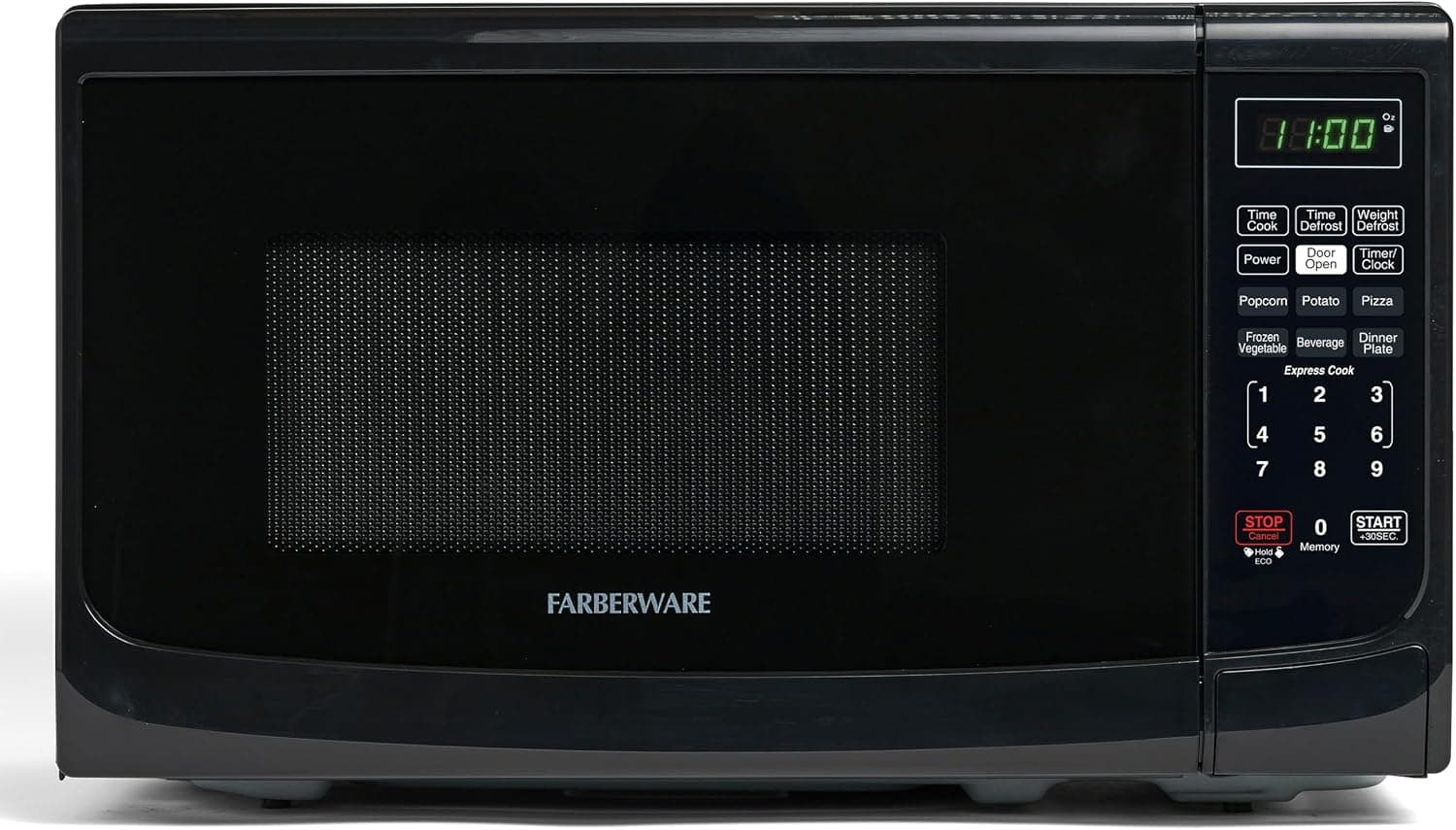 Farberware FMO07ABTBKA Countertop Microwave Oven, 0.7 Cu.Ft, 700W, Black, product image supplied with the listing